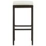 Küchenhocker mit Kissen 4 Stück synthetisches Rattan braun von vidaXL, Küchenhocker - Ref: Foro24-313445, Preis: 95,25 €, Rab...
