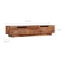 Mueble de TV madera maciza 145x30x30 cm de , Muebles TV - Ref: Foro24-247721, Precio: 236,05 €, Descuento: %