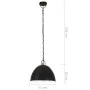 Lámpara colgante vintage redonda 25 W negra 31 cm E27 de , Lámparas - Ref: Foro24-320548, Precio: 48,48 €, Descuento: %
