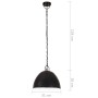 Runde Vintage-Hängeleuchte 25 W schwarz 31 cm E27 von , Lampen - Ref: Foro24-320548, Preis: 49,23 €, Rabatt: %