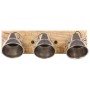 Industrielle Wandleuchte aus silberfarbenem Mangoholz E27 70x23 cm von , Lampen - Ref: Foro24-320595, Preis: 80,02 €, Rabatt: %