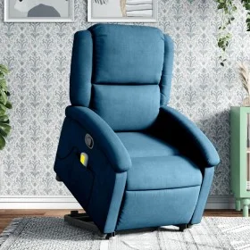 Sillón reclinable de masaje elevable terciopelo azul de , Sillones - Ref: Foro24-3204321, Precio: 310,91 €, Descuento: %