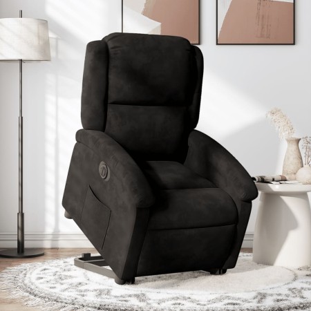 Black velvet electric reclining lift chair by , Armchairs - Ref: Foro24-3204328, Price: 294,57 €, Discount: %