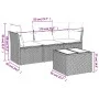 Garden sofa set 4 pieces with gray synthetic rattan cushions by , Garden sets - Ref: Foro24-3249061, Price: 284,85 €, Discoun...