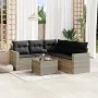 Garden sofa set 6 pieces and gray synthetic rattan cushions by , Modular outdoor sofas - Ref: Foro24-3251299, Price: 422,50 €...