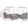 Garden sofa set 6 pieces and gray synthetic rattan cushions by , Modular outdoor sofas - Ref: Foro24-3251299, Price: 422,50 €...