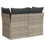Sofá de jardín con cojines 2 plazas ratán sintético gris claro de , Sofás de exterior - Ref: Foro24-366176, Precio: 168,48 €,...