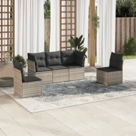 Garden sofa set and cushions 5 pieces light gray synthetic rattan by , Garden sets - Ref: Foro24-3249191, Price: 358,05 €, Di...