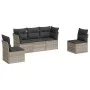Garden sofa set and cushions 5 pieces light gray synthetic rattan by , Garden sets - Ref: Foro24-3249191, Price: 358,05 €, Di...