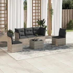 Set de sofás de jardín 6 pzas y cojines ratán sintético gris de , Conjuntos de jardín - Ref: Foro24-3249201, Precio: 417,79 €...
