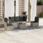Garden sofa set 6 pieces and gray synthetic rattan cushions by , Garden sets - Ref: Foro24-3249201, Price: 416,48 €, Discount: %