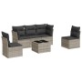 Gartensofagarnitur 6-teilig mit grauen Polstern aus synthetischem Rattan von , Gartensets - Ref: Foro24-3249201, Preis: 400,8...