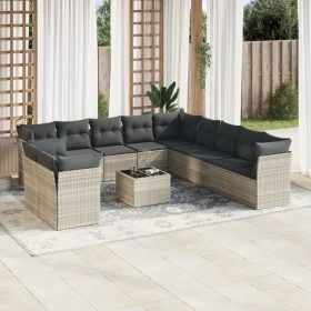 Garden sofa set 12 pieces and gray synthetic rattan cushions by , Garden sets - Ref: Foro24-3249731, Price: 861,06 €, Discoun...