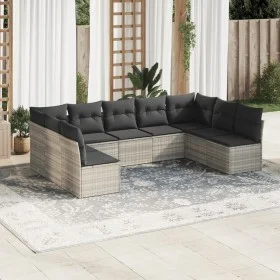 Gartenmöbel-Set 9-teilig mit Kissen aus hellem grauem Kunst-Rattan. von , Gartensets - Ref: Foro24-3249911, Preis: 584,59 €, ...