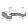 Garden furniture set 9 pieces and light gray synthetic rattan cushions by , Garden sets - Ref: Foro24-3249911, Price: 593,92 ...