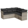 Garden sofa set and cushions 5 pieces light gray synthetic rattan by , Garden sets - Ref: Foro24-3249461, Price: 359,38 €, Di...