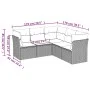 Garden sofa set and cushions 5 pieces light gray synthetic rattan by , Garden sets - Ref: Foro24-3249461, Price: 367,72 €, Di...