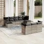 Gartensofa-Set, 10-teilig, mit Kissen, aus hellem grauen Kunststoff-Rattan. von , Gartensets - Ref: Foro24-3250171, Preis: 66...
