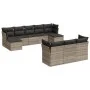 Gartensofa-Set, 10-teilig, mit Kissen, aus hellem grauen Kunststoff-Rattan. von , Gartensets - Ref: Foro24-3250171, Preis: 66...