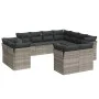 Set de sofás de jardín 11 pzas y cojines ratán sintético gris de , Conjuntos de jardín - Ref: Foro24-3250351, Precio: 865,09 ...