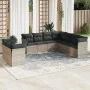 Garden furniture set 9 pieces and light gray synthetic rattan cushions by , Garden sets - Ref: Foro24-3249681, Price: 651,59 ...
