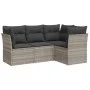 Set de sofás de jardín 4 pzas y cojines ratán sintético gris by , Garden sets - Ref: Foro24-3217582, Price: 309,25 €, Discoun...