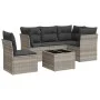 Gartensofagarnitur 6-teilig mit grauen Polstern aus synthetischem Rattan von , Gartensets - Ref: Foro24-3217652, Preis: 417,8...