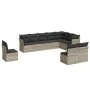 Set of 10-piece garden sofas with light gray synthetic rattan cushions by , Garden sets - Ref: Foro24-3249641, Price: 653,46 ...