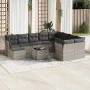 Garden sofa set 11 pieces and gray synthetic rattan cushions by , Garden sets - Ref: Foro24-3250441, Price: 722,93 €, Discoun...
