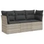 3-piece garden sofa set with gray synthetic rattan cushions by , Garden sets - Ref: Foro24-3217212, Price: 222,58 €, Discount: %