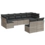 Garden furniture set 9 pieces and light gray synthetic rattan cushions by , Garden sets - Ref: Foro24-3249991, Price: 633,30 ...
