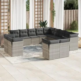 Set sofás de jardín con cojines 13 piezas ratán sintético gris de , Conjuntos de jardín - Ref: Foro24-3250391, Precio: 978,15...