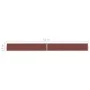 Retractable side awning for brown patio 140x1200 cm by vidaXL, Umbrellas - Ref: Foro24-313390, Price: 83,03 €, Discount: %