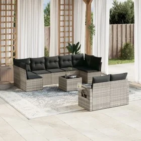 Set of 10-piece garden sofas with light gray synthetic rattan cushions by , Garden sets - Ref: Foro24-3252969, Price: 668,83 ...