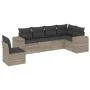 Garden sofa set 6 pieces and gray synthetic rattan cushions by , Garden sets - Ref: Foro24-3254969, Price: 437,43 €, Discount: %