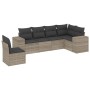 Gartensofagarnitur 6-teilig mit grauen Polstern aus synthetischem Rattan von , Gartensets - Ref: Foro24-3254969, Preis: 428,3...