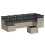 Gartensofa-Set, 8-teilig, mit grauen Kissen aus synthetischem Rattan von , Gartensets - Ref: Foro24-3249821, Preis: 554,11 €,...