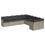 Set of 10-piece garden sofas with light gray synthetic rattan cushions by , Garden sets - Ref: Foro24-3250081, Price: 712,34 ...