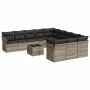 Garden sofa set 12 pieces and gray synthetic rattan cushions by , Garden sets - Ref: Foro24-3250261, Price: 860,88 €, Discoun...