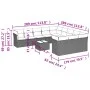 Garden sofa set 12 pieces and gray synthetic rattan cushions by , Garden sets - Ref: Foro24-3250261, Price: 860,88 €, Discoun...
