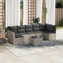 Gartensofa-Set, 8-teilig, mit grauen Kissen aus synthetischem Rattan von , Gartensets - Ref: Foro24-3249281, Preis: 506,60 €,...