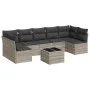 Gartensofa-Set, 8-teilig, mit grauen Kissen aus synthetischem Rattan von , Gartensets - Ref: Foro24-3249281, Preis: 506,31 €,...