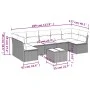 Gartensofa-Set, 8-teilig, mit grauen Kissen aus synthetischem Rattan von , Gartensets - Ref: Foro24-3249281, Preis: 506,31 €,...