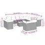 Outdoor garden furniture set, 14 pieces with light gray synthetic rattan cushions. by , Garden sets - Ref: Foro24-3250401, Pr...