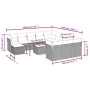 Set of garden sofas with 13 pieces of gray synthetic rattan cushions by , Garden sets - Ref: Foro24-3250481, Price: 906,76 €,...
