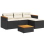 Set de sofás de jardín con cojines 3 pzas ratán sintético negro de , Conjuntos de jardín - Ref: Foro24-365826, Precio: 258,23...
