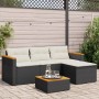 Set de sofás de jardín con cojines 3 pzas ratán sintético negro de , Conjuntos de jardín - Ref: Foro24-365826, Precio: 258,23...