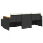 Garden sofa set with 3-piece black synthetic rattan cushions by , Garden sets - Ref: Foro24-365826, Price: 249,16 €, Discount: %