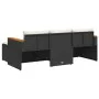 Garden sofa set with 3-piece black synthetic rattan cushions by , Garden sets - Ref: Foro24-365826, Price: 296,35 €, Discount: %
