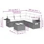 Gartensofagarnitur 6-teilig mit grauen Polstern aus synthetischem Rattan von , Gartensets - Ref: Foro24-3252499, Preis: 420,6...